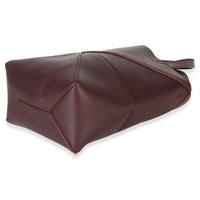 Loewe Burgundy Calfskin Mini Puzzle Fold Tote Handbag stamp