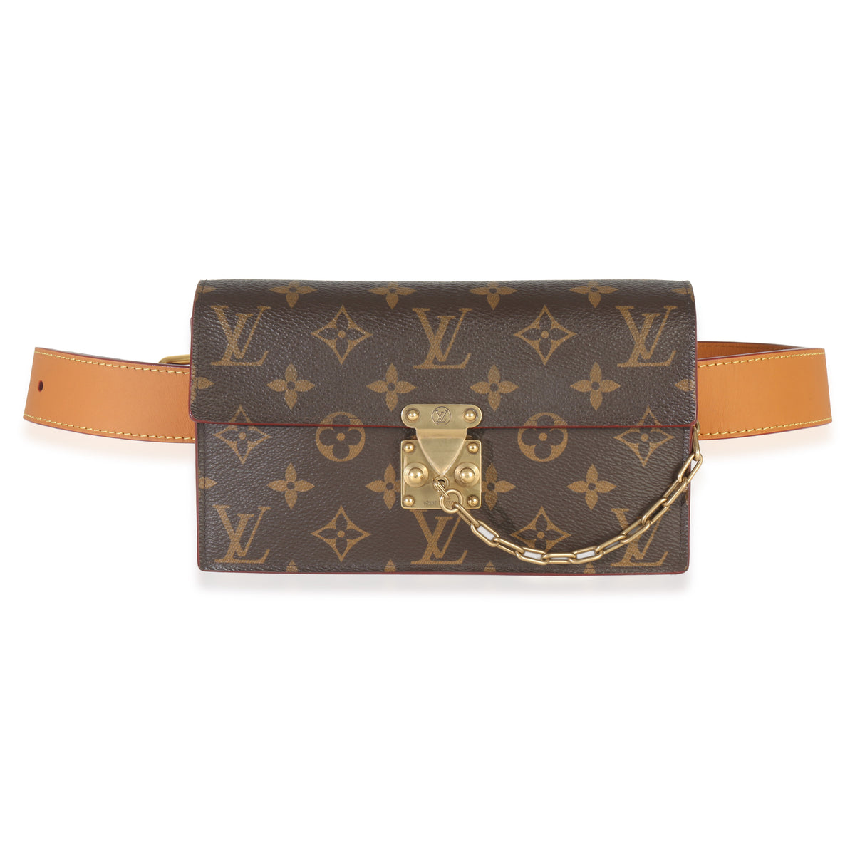 Louis Vuitton Monogram Canvas S Lock Belt Pouch Handbag fv