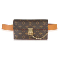 Louis Vuitton Monogram Canvas S Lock Belt Pouch Handbag fv