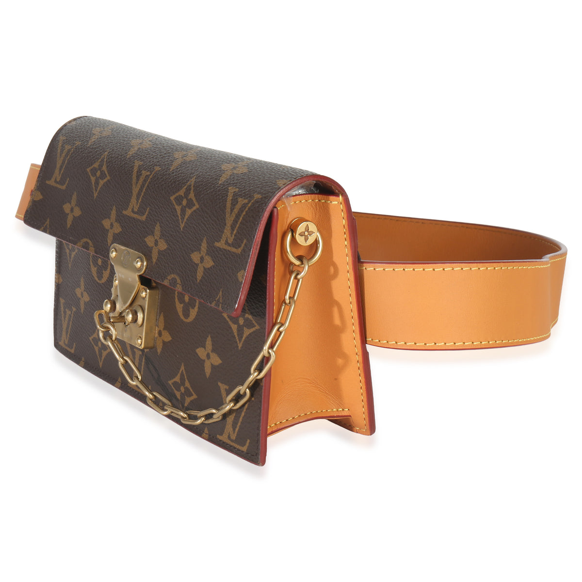 Louis Vuitton Monogram Canvas S Lock Belt Pouch Handbag sv