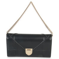 Christian Dior Black Calfskin Diorama Croisiere Chain Wallet Handbag av