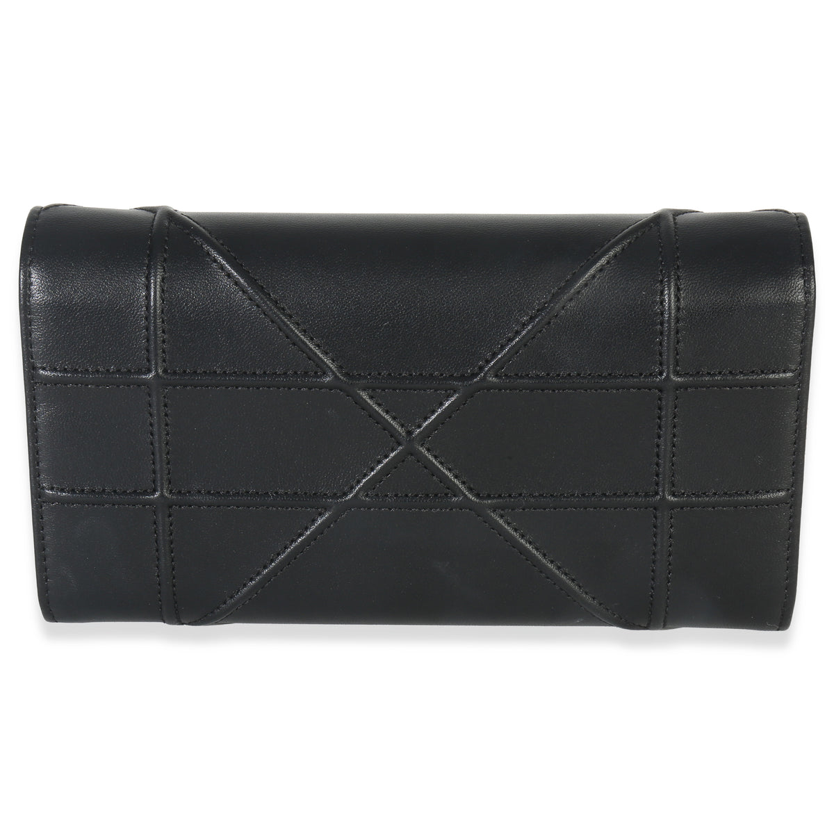 Christian Dior Black Calfskin Diorama Croisiere Chain Wallet Handbag bv