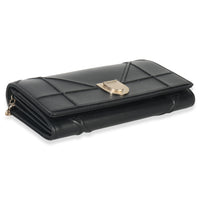 Christian Dior Black Calfskin Diorama Croisiere Chain Wallet Handbag clasp