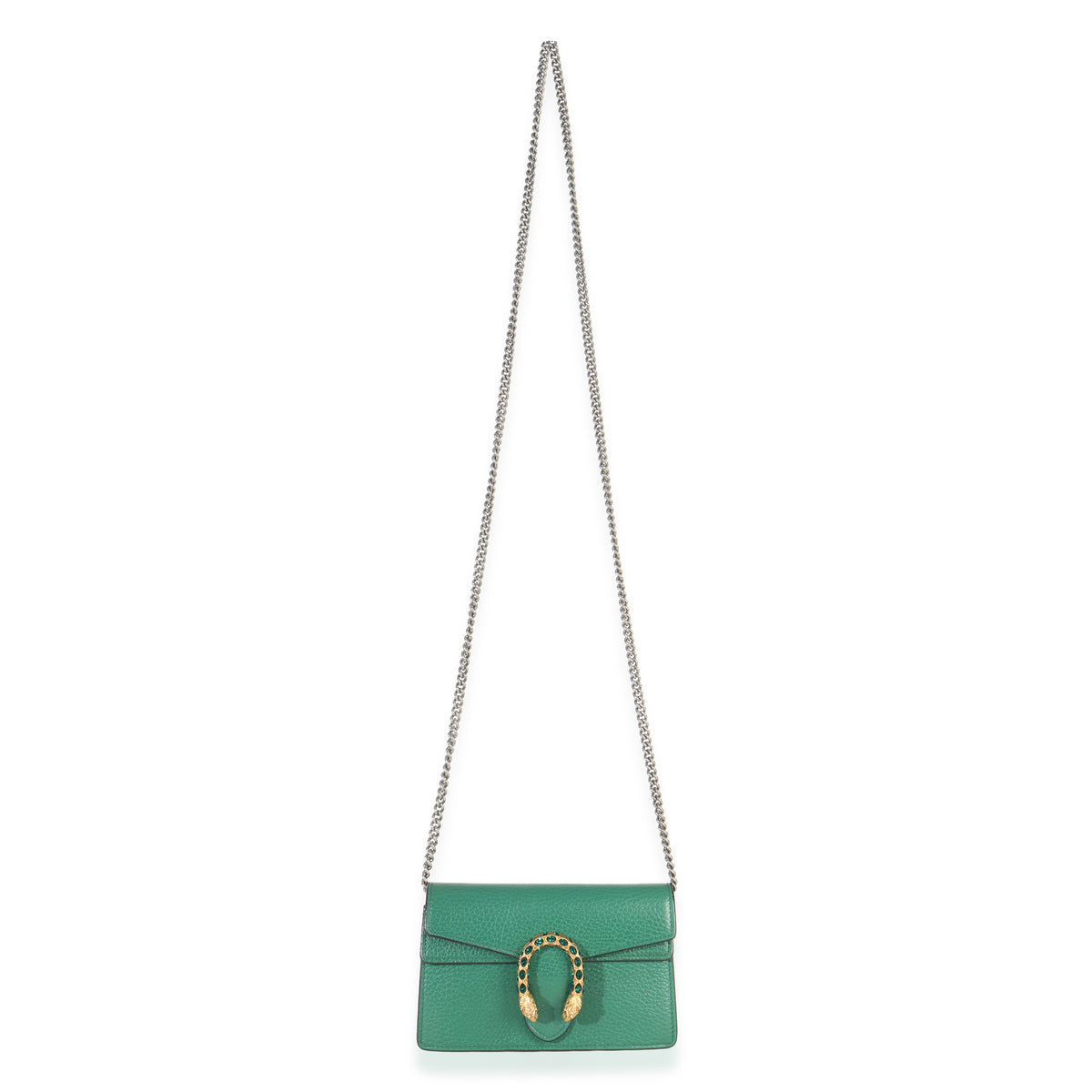 Gucci Green Dollar Calfskin Crystal Super Mini Dionysus Handbag av