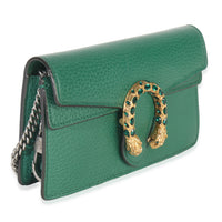 Gucci Green Dollar Calfskin Crystal Super Mini Dionysus Handbag pv