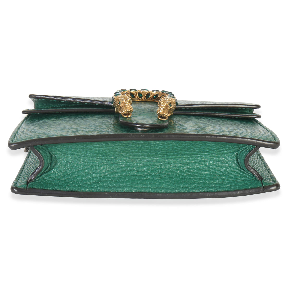 Gucci Green Dollar Calfskin Crystal Super Mini Dionysus Handbag stamp