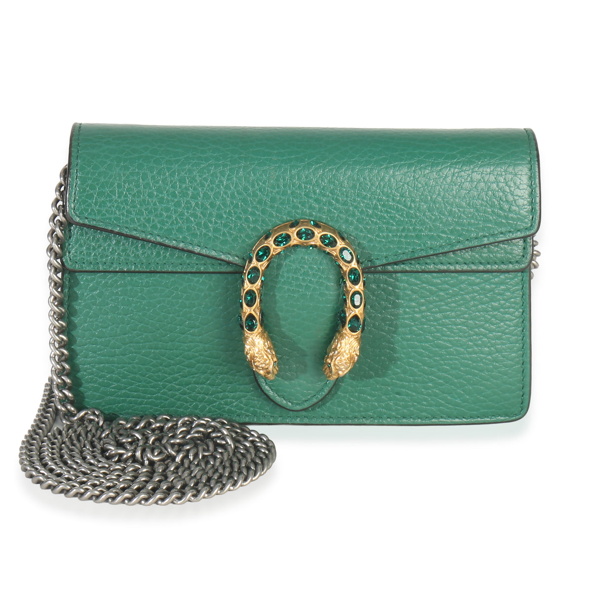 Green Dollar Calfskin Crystal Super Mini Dionysus