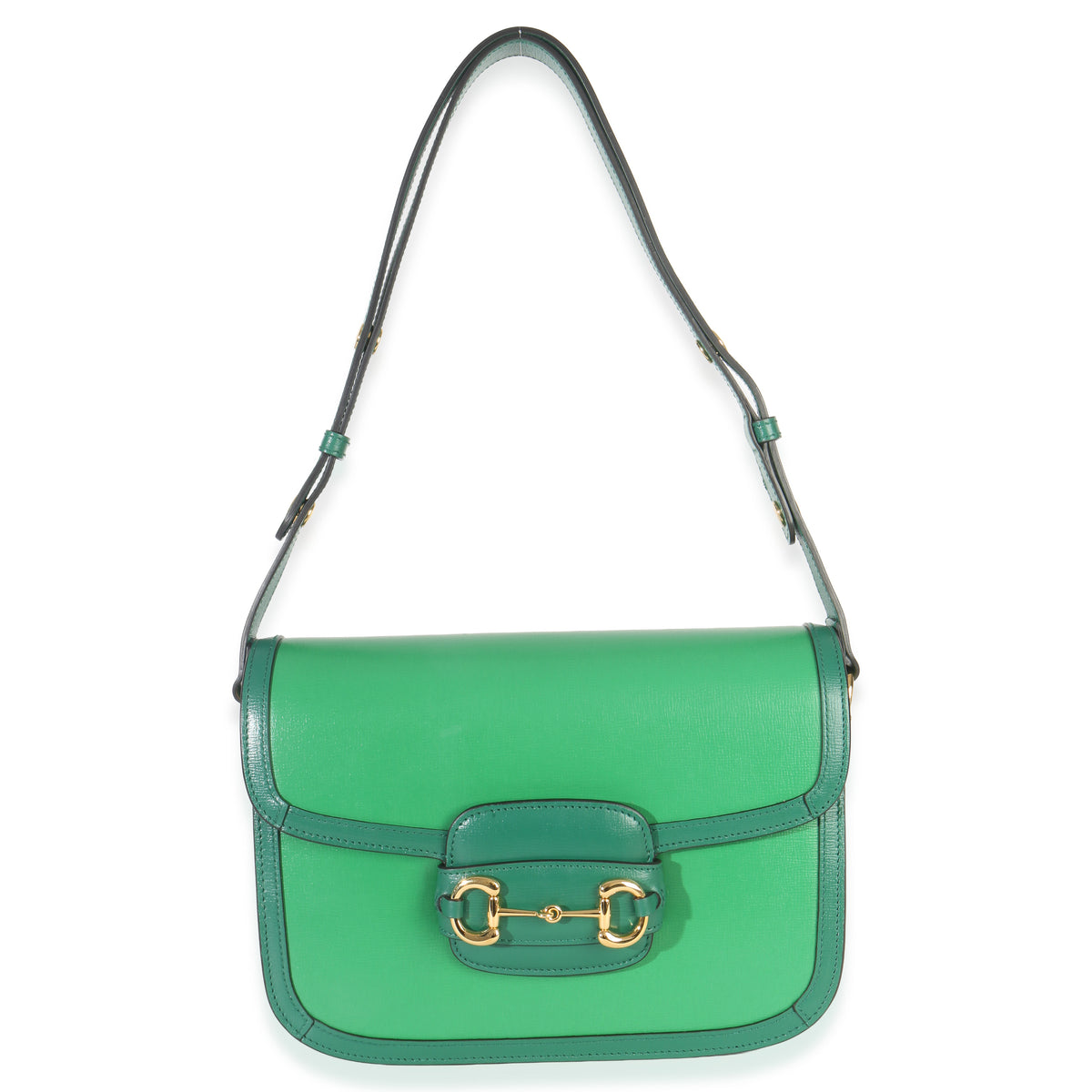 Gucci Emerald Green Azalea Calfskin Horsebit 1955 Shoulder Bag Handbag av