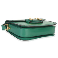 Gucci Emerald Green Azalea Calfskin Horsebit 1955 Shoulder Bag Handbag clasp