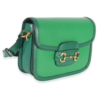 Gucci Emerald Green Azalea Calfskin Horsebit 1955 Shoulder Bag Handbag pv