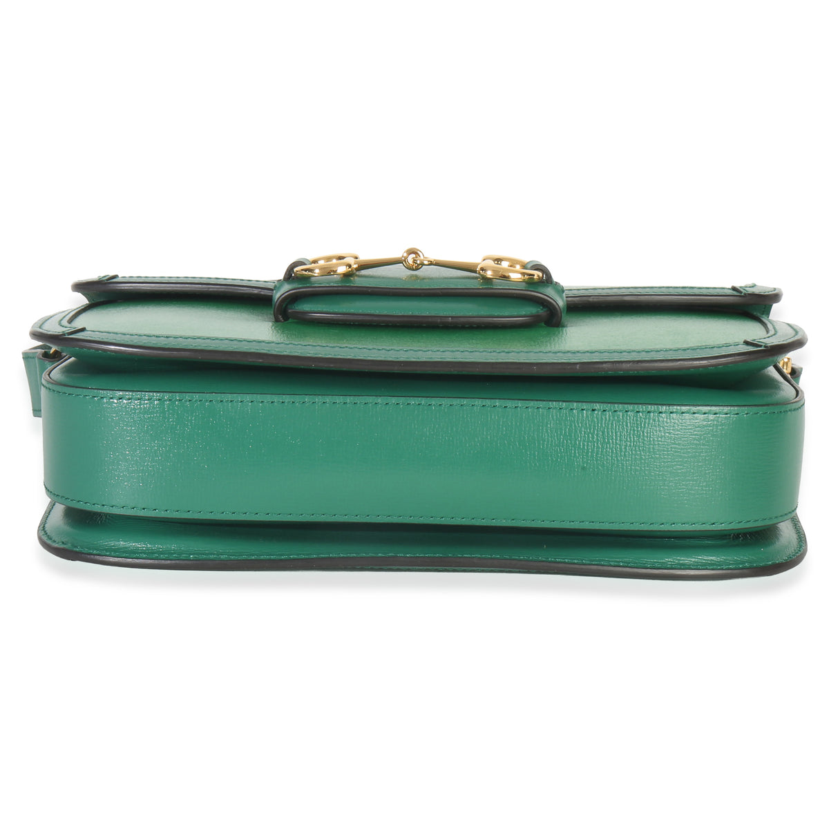 Gucci Emerald Green Azalea Calfskin Horsebit 1955 Shoulder Bag Handbag stamp