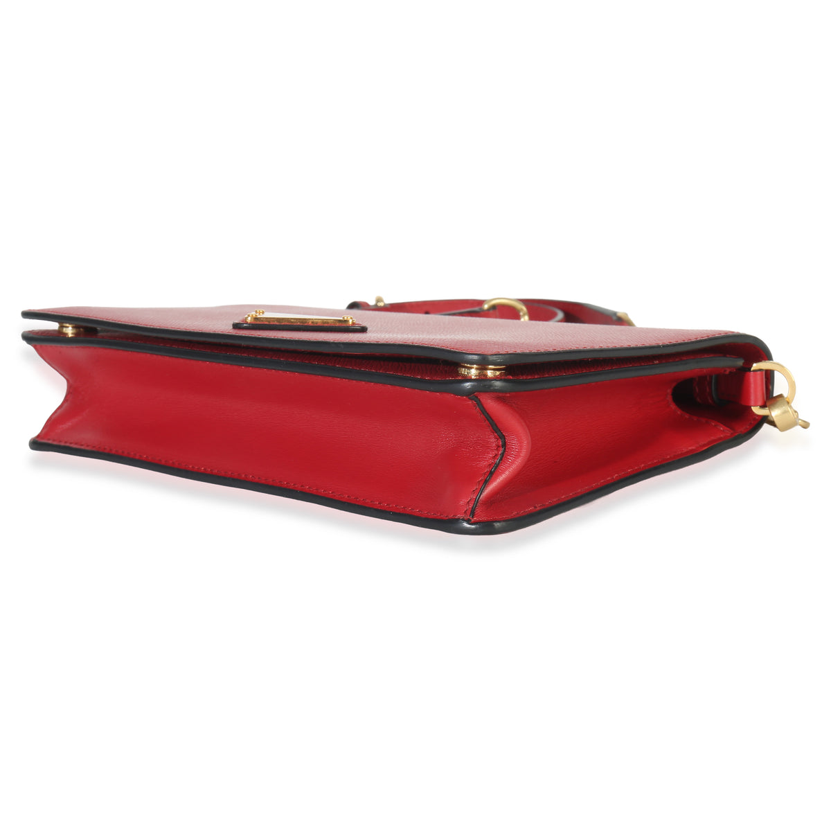 Prada Red Saffiano Triangle Logo Mini Crossbody Handbag box