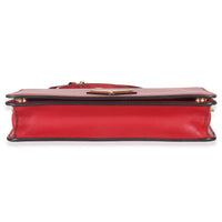 Prada Red Saffiano Triangle Logo Mini Crossbody Handbag stamp