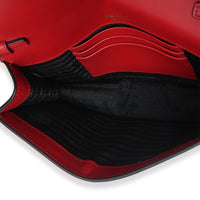 Red Saffiano Triangle Logo Mini Crossbody