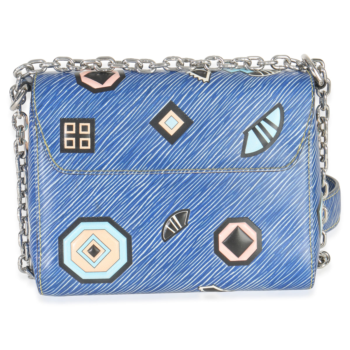 Louis Vuitton Blue Denim Aztec Epi Twist PM Handbag bv
