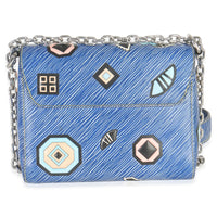 Louis Vuitton Blue Denim Aztec Epi Twist PM Handbag bv