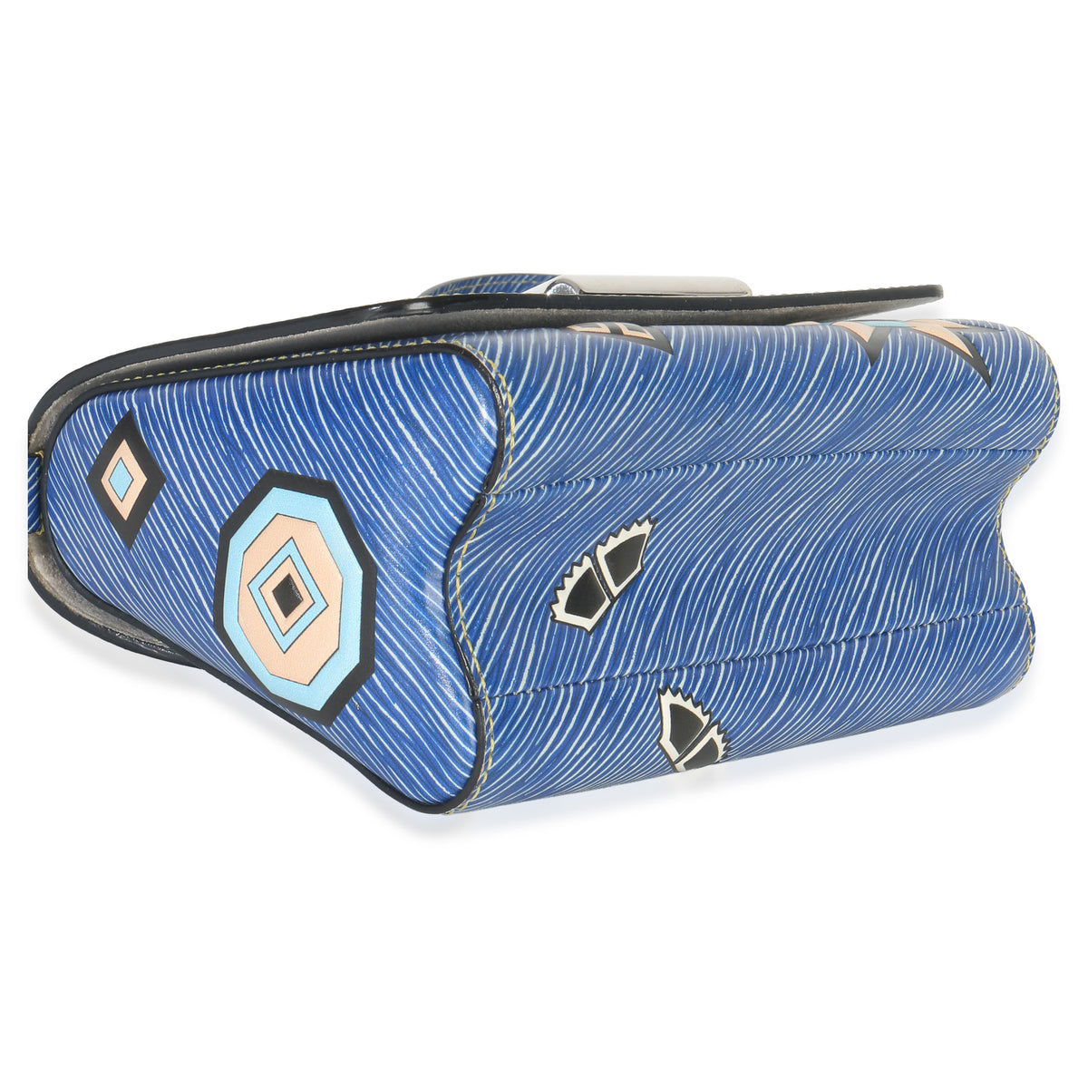 Louis Vuitton Blue Denim Aztec Epi Twist PM Handbag clasp