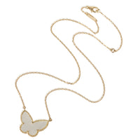 Yellow Gold Mother Of Pearl Lucky Alhambra Pendant