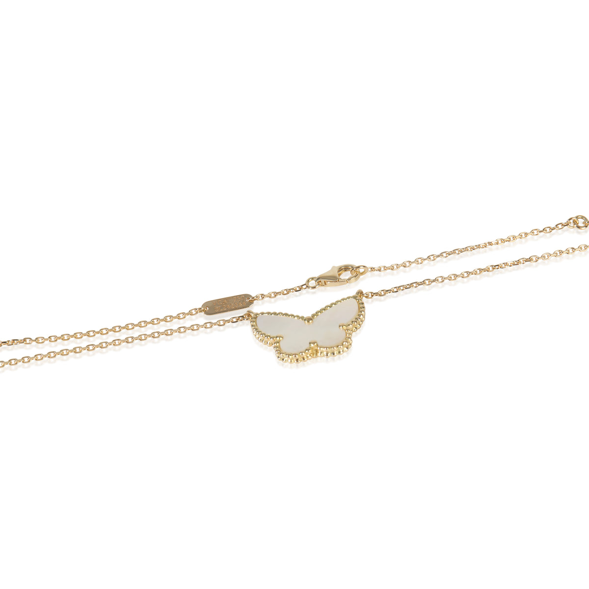 Yellow Gold Mother Of Pearl Lucky Alhambra Pendant