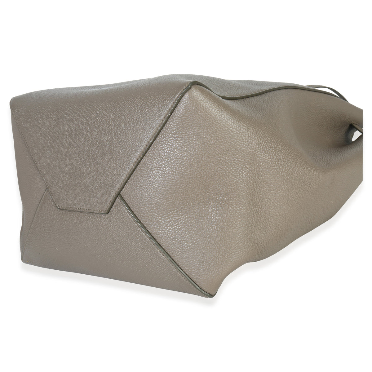 Taupe Soft Grained Calfskin Small Belt Cabas Phantom Tote