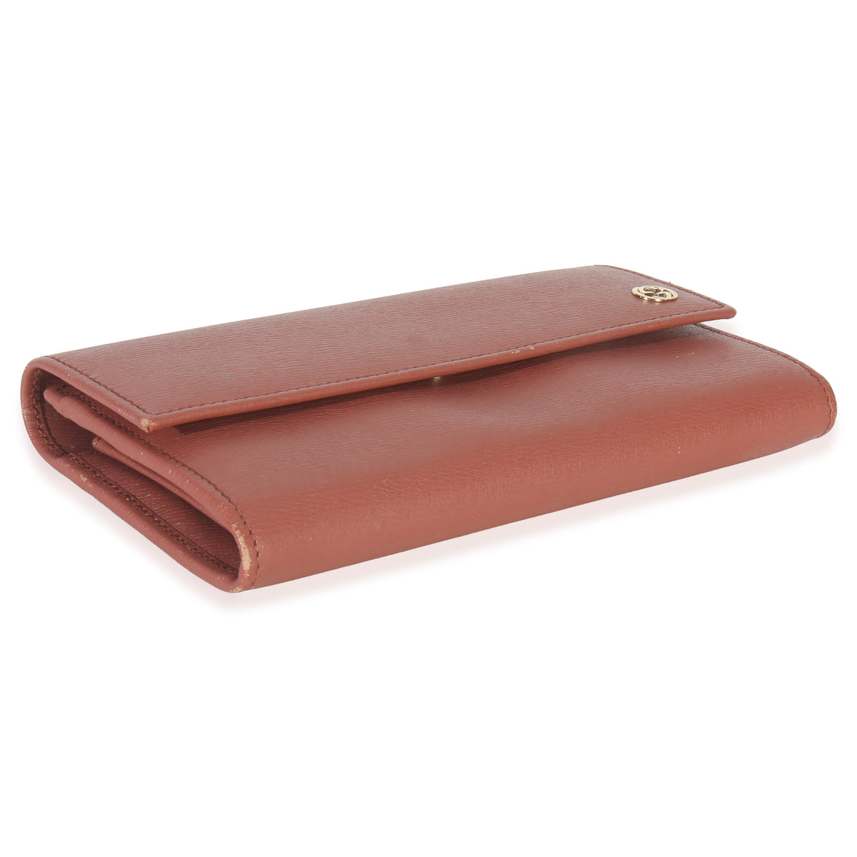 Gucci Pink Leather Interlocking G Continental Wallet Handbag clasp