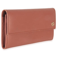 Gucci Pink Leather Interlocking G Continental Wallet Handbag pv