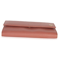Gucci Pink Leather Interlocking G Continental Wallet Handbag stamp