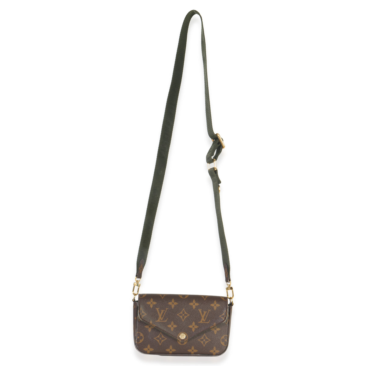 Louis Vuitton Kaki Monogram Canvas Felicie Strap & Go Handbag av