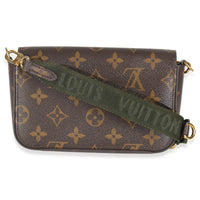Louis Vuitton Kaki Monogram Canvas Felicie Strap & Go Handbag bv