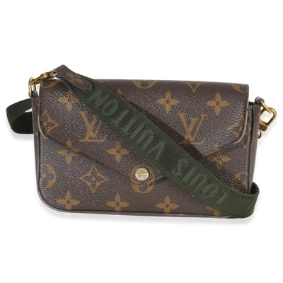 Louis Vuitton Kaki Monogram Canvas Felicie Strap & Go Handbag fv