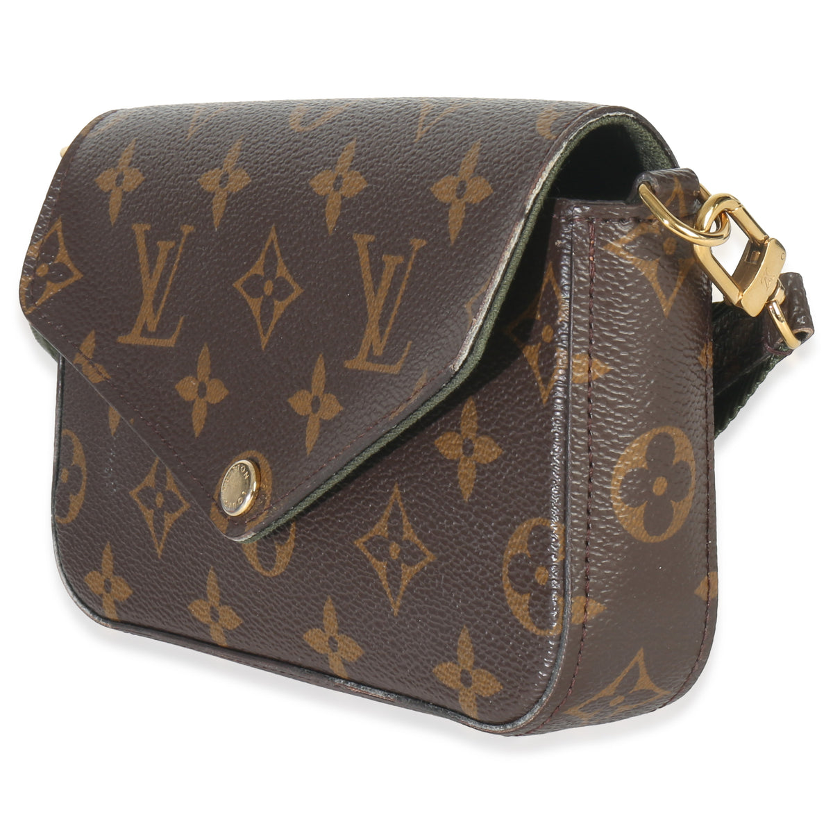 Louis Vuitton Kaki Monogram Canvas Felicie Strap & Go Handbag sv