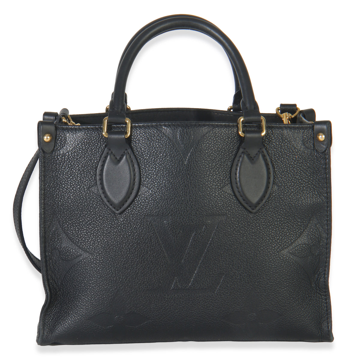 Louis Vuitton Black Monogram Empreinte Onthego PM Handbag fv