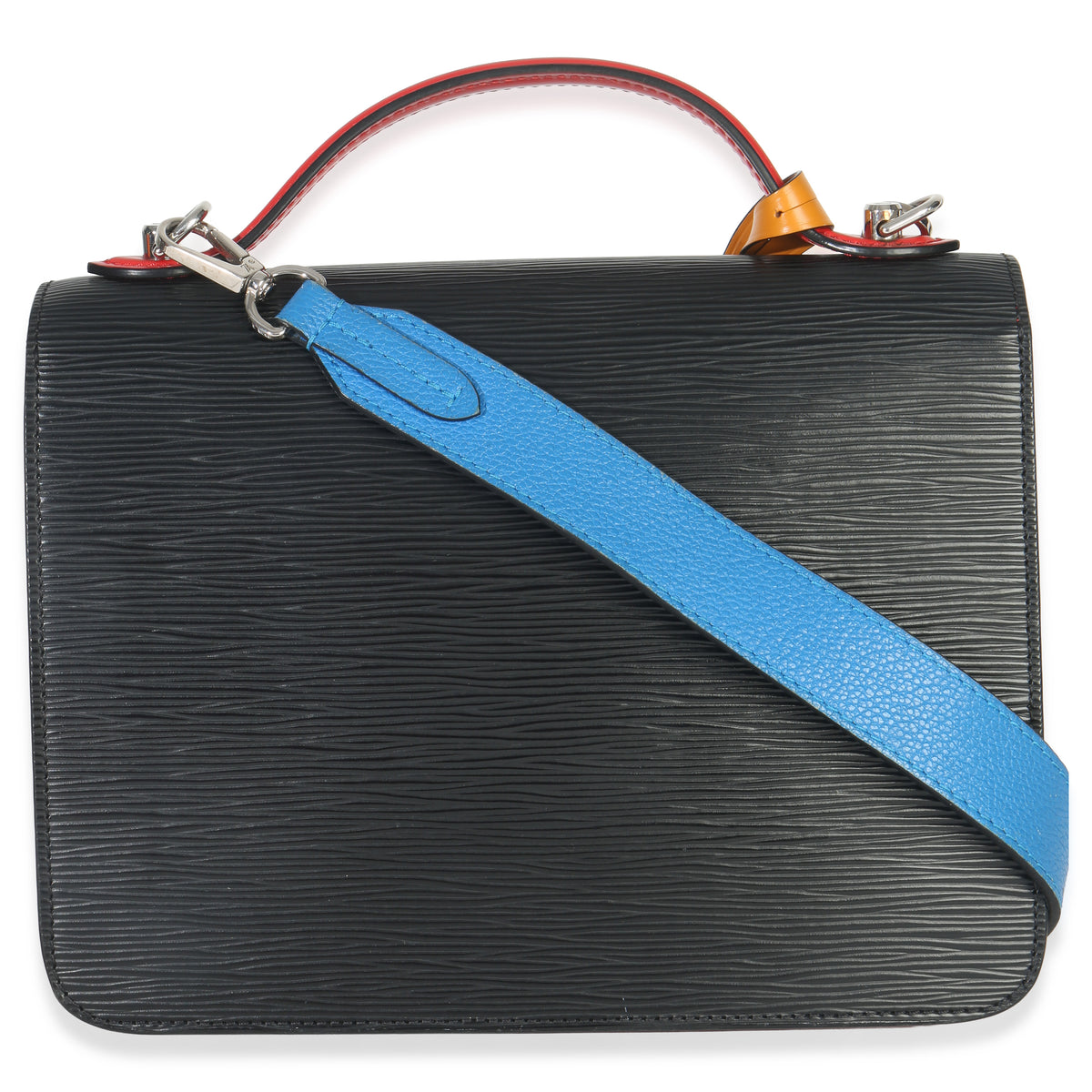 Louis Vuitton Black Red Blue Epi Neo Monceau Bag Handbag bv