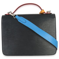 Louis Vuitton Black Red Blue Epi Neo Monceau Bag Handbag bv