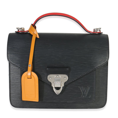 Louis Vuitton Black Red Blue Epi Neo Monceau Bag Handbag fv
