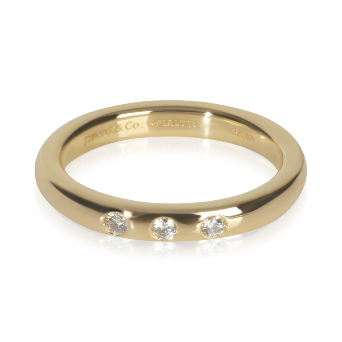 Yellow Gold Diamond Elsa Peretti Stacking Band