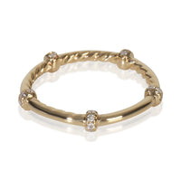 Yellow Gold Diamond Cable Stacking Ring