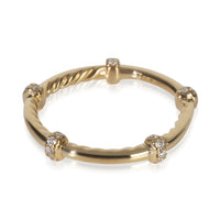 Yellow Gold Diamond Cable Stacking Ring