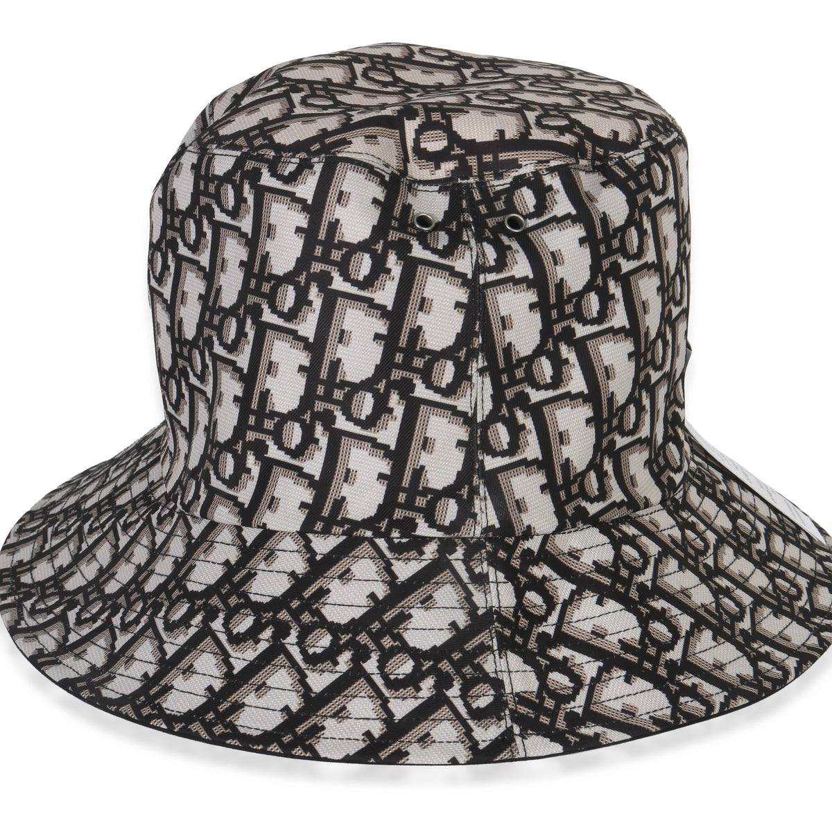 Christian Dior Black Nylon Reversible Teddy Bucket Hat 56 box