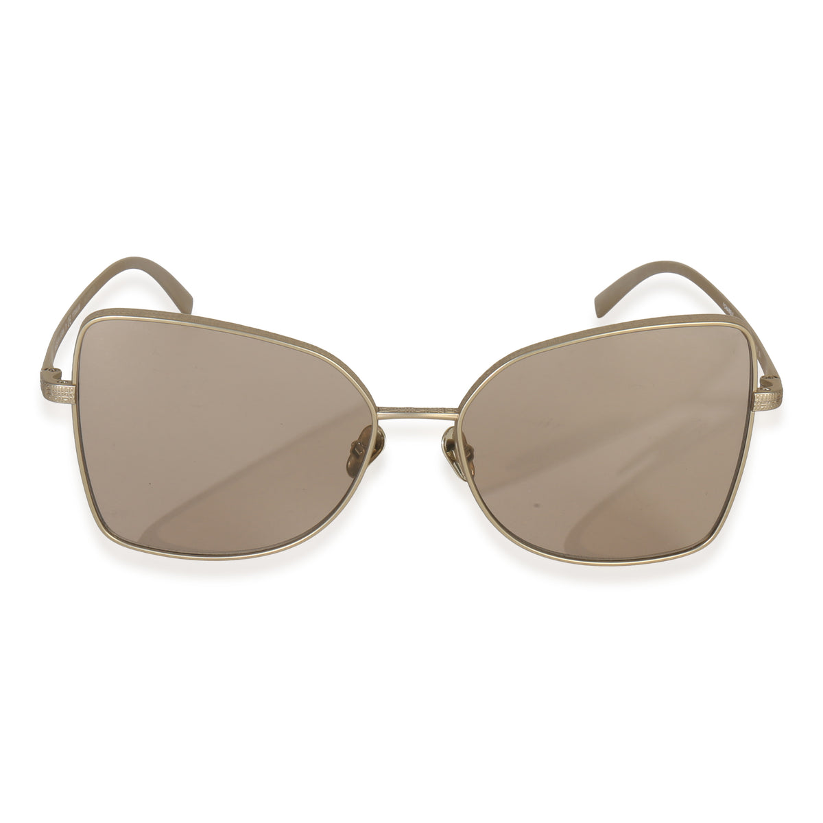 Chanel Matte Gold Titanium Oversized CC Sunglasses fv