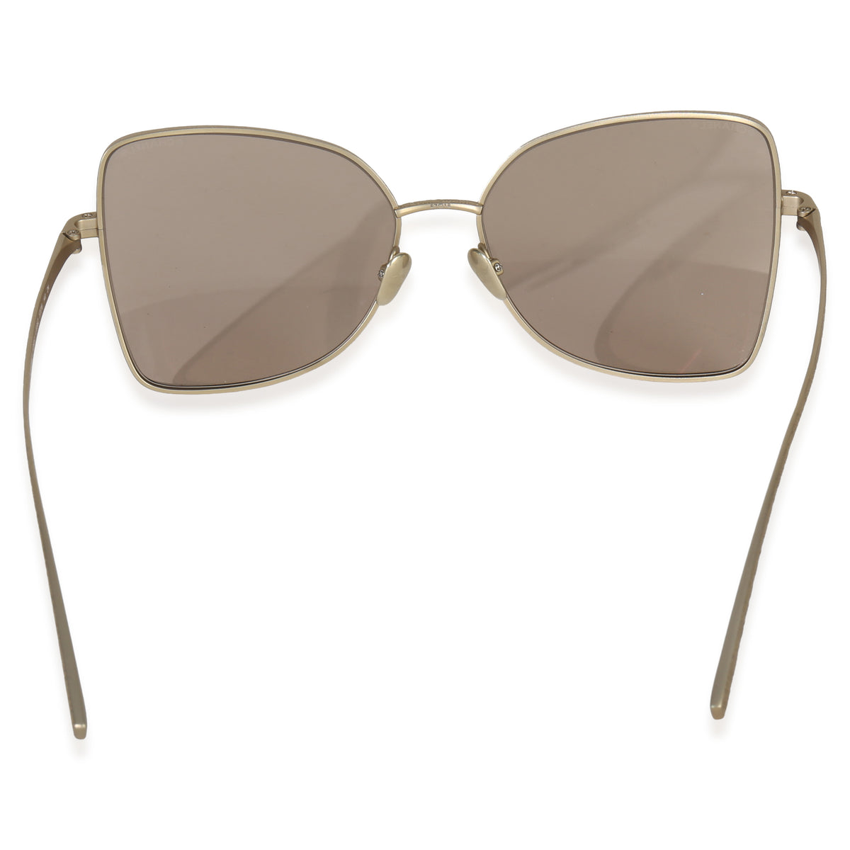 Chanel Matte Gold Titanium Oversized CC Sunglasses pv