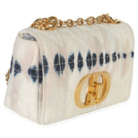 Christian Dior Multicolor Tie Dye Denim Cannage Small Caro Handbag pv