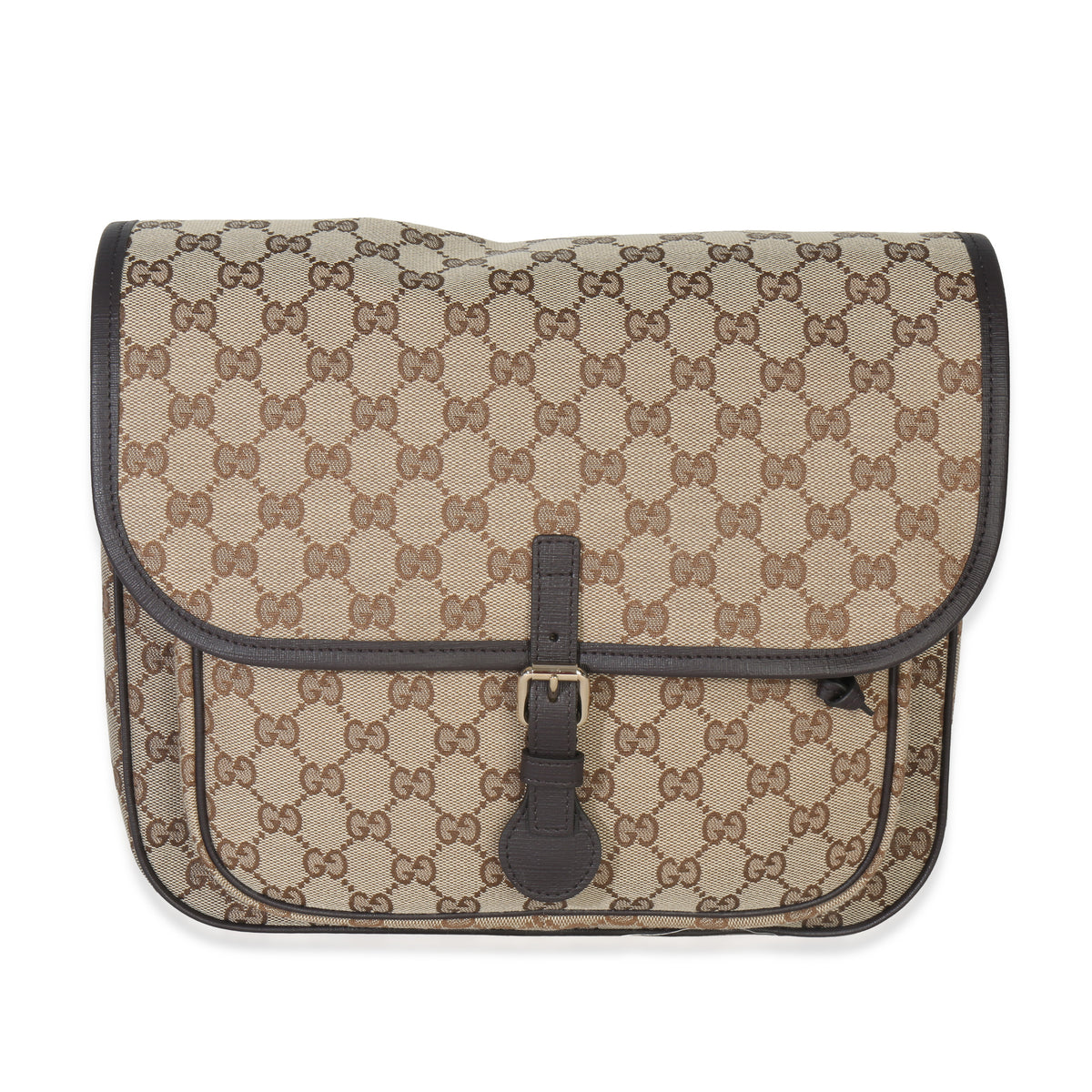 Gucci Beige GG Supreme Canvas Flap Messenger Handbag id