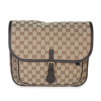 Gucci Beige GG Supreme Canvas Flap Messenger Handbag id