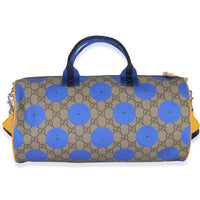 Gucci x Euan Roberts Blue Dot GG Supreme Canvas Weekender Handbag stamp