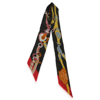 Hermès Ebene Multicolor Brides De Gala Shadow Silk Twilly sv