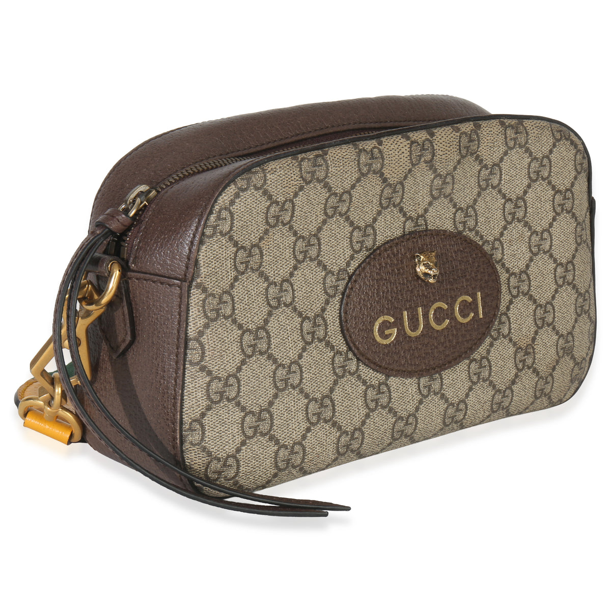 Gucci Beige Ebony GG Supreme Canvas Neo Vintage Messenger Bag Handbag pv