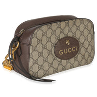 Gucci Beige Ebony GG Supreme Canvas Neo Vintage Messenger Bag Handbag pv