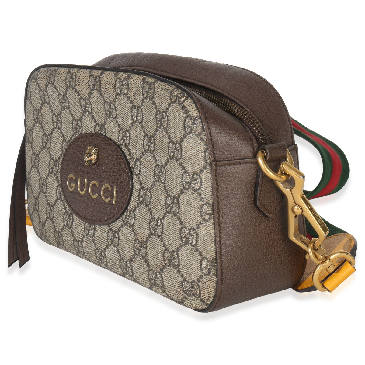Gucci Beige Ebony GG Supreme Canvas Neo Vintage Messenger Bag Handbag sv