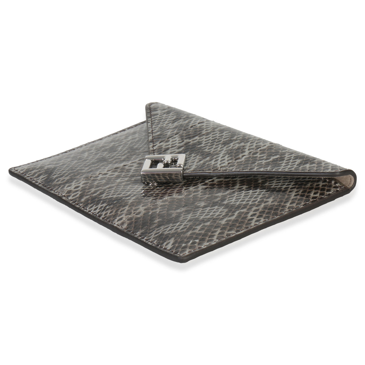 Fendi Multicolor Python FF Small Busta Pouch Handbag box